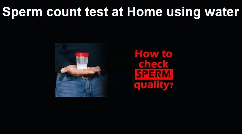 Sperm count test at Home using water
