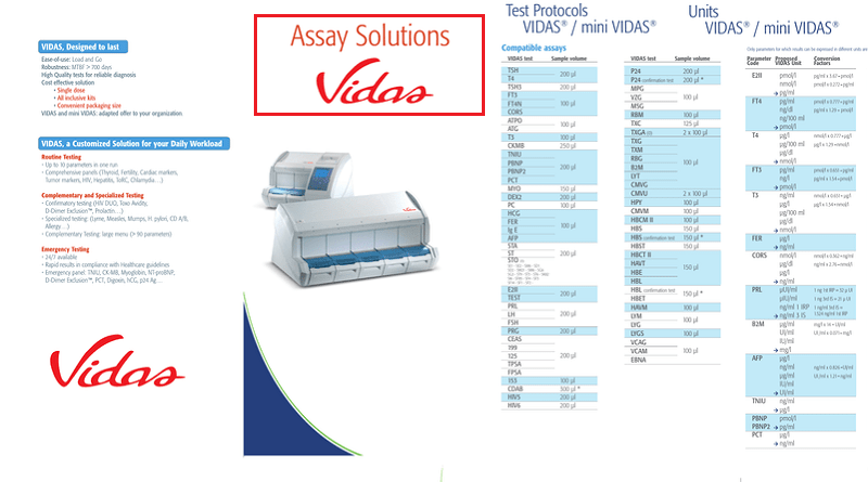 Vidas Equipment for HIV Testing: An Overview
