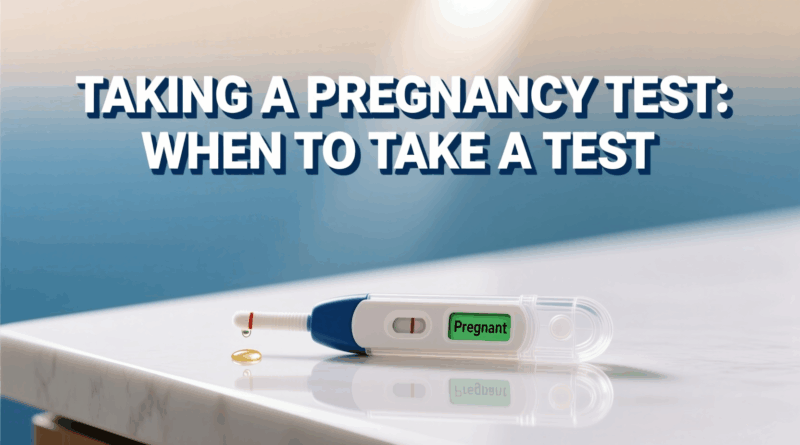 Taking a Pregnancy Test When to Take a Test